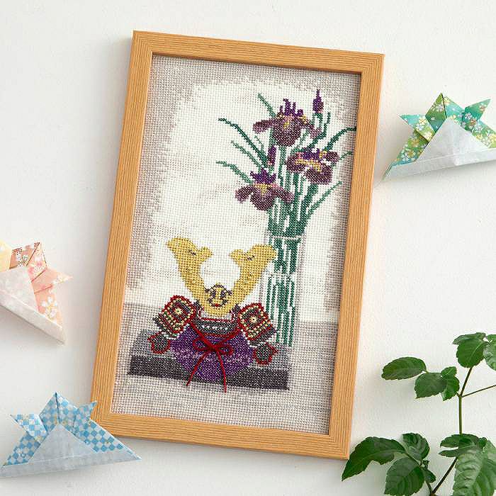 クロスステッチフレーム＜鯉のぼり＞ | リバティ 生地、編み物、刺繍