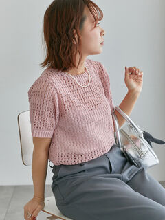 ニット・セーター(ピンク/桃色系)のセール・アウトレット｜レディース