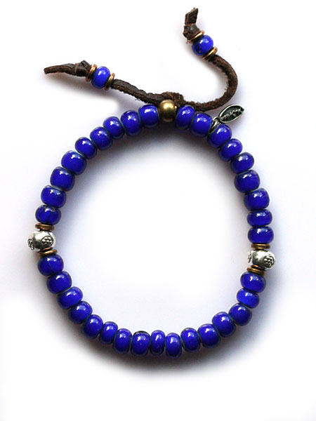 エム・コーエン M.Cohen | アンティークビーズ ブレスレット ブルー [B