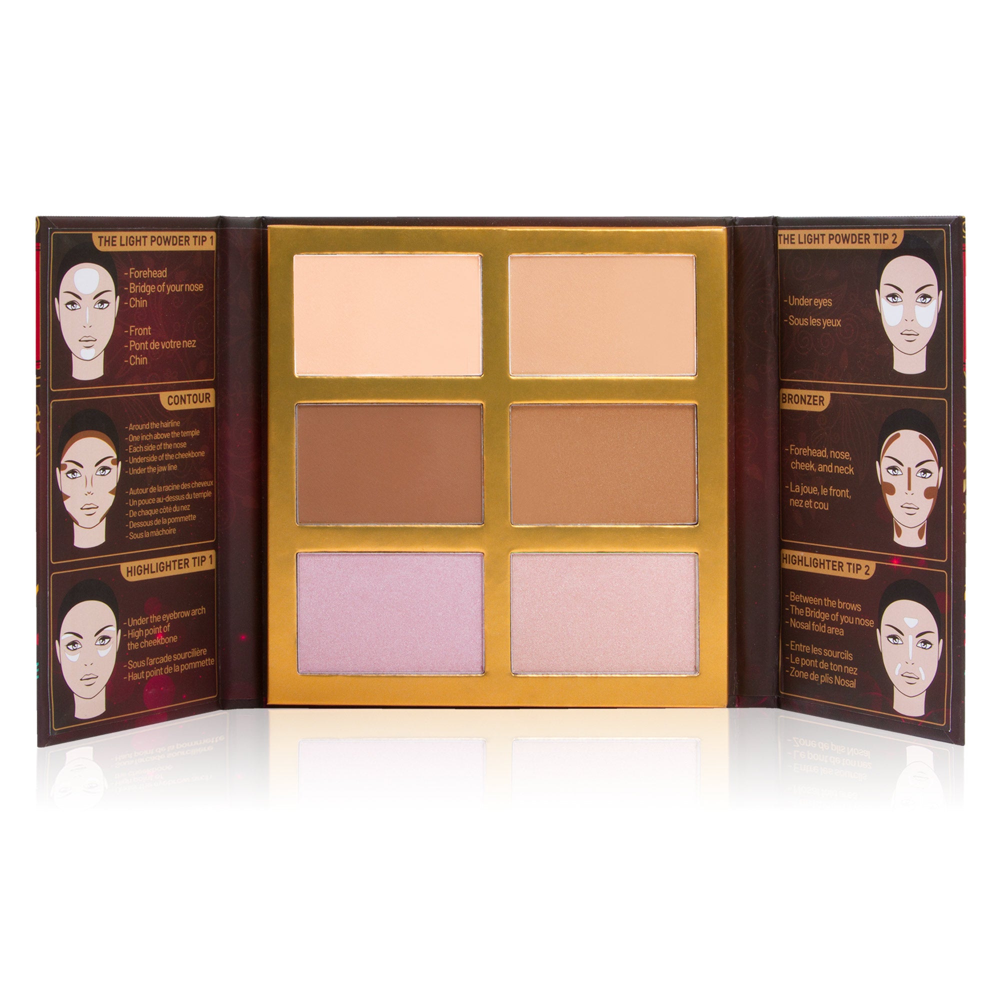 Symphony Face Obsession Highlight, Contour & Bronzer Palette – J