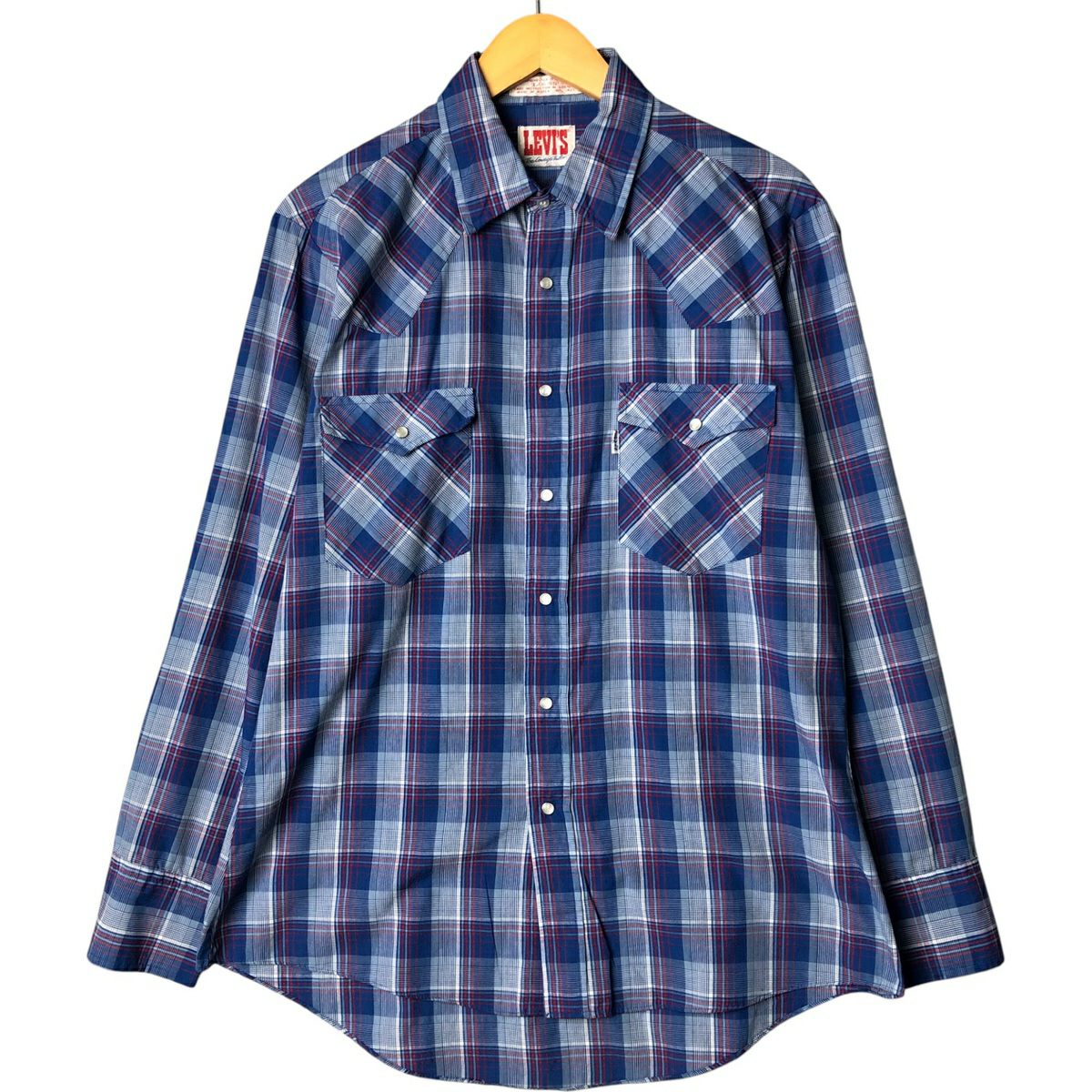 古着 80～90年代 リーバイス Levis チェック柄 長袖 ウエスタンシャツ