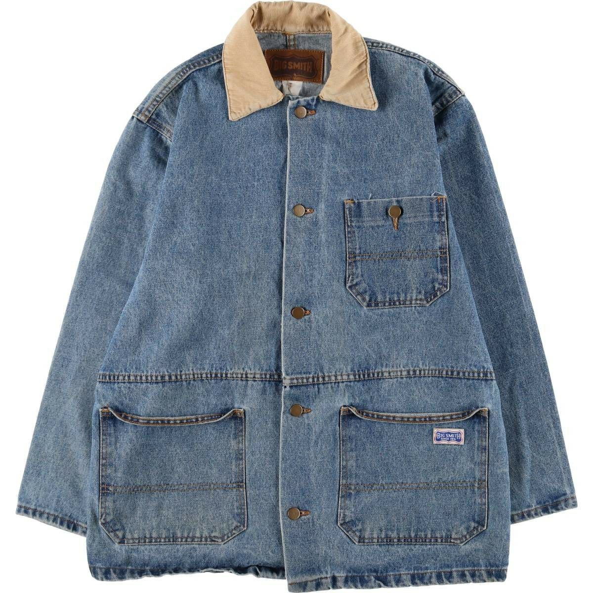 古着 80年代 ビッグスミス Big Smith デニムカバーオール メンズL相当
