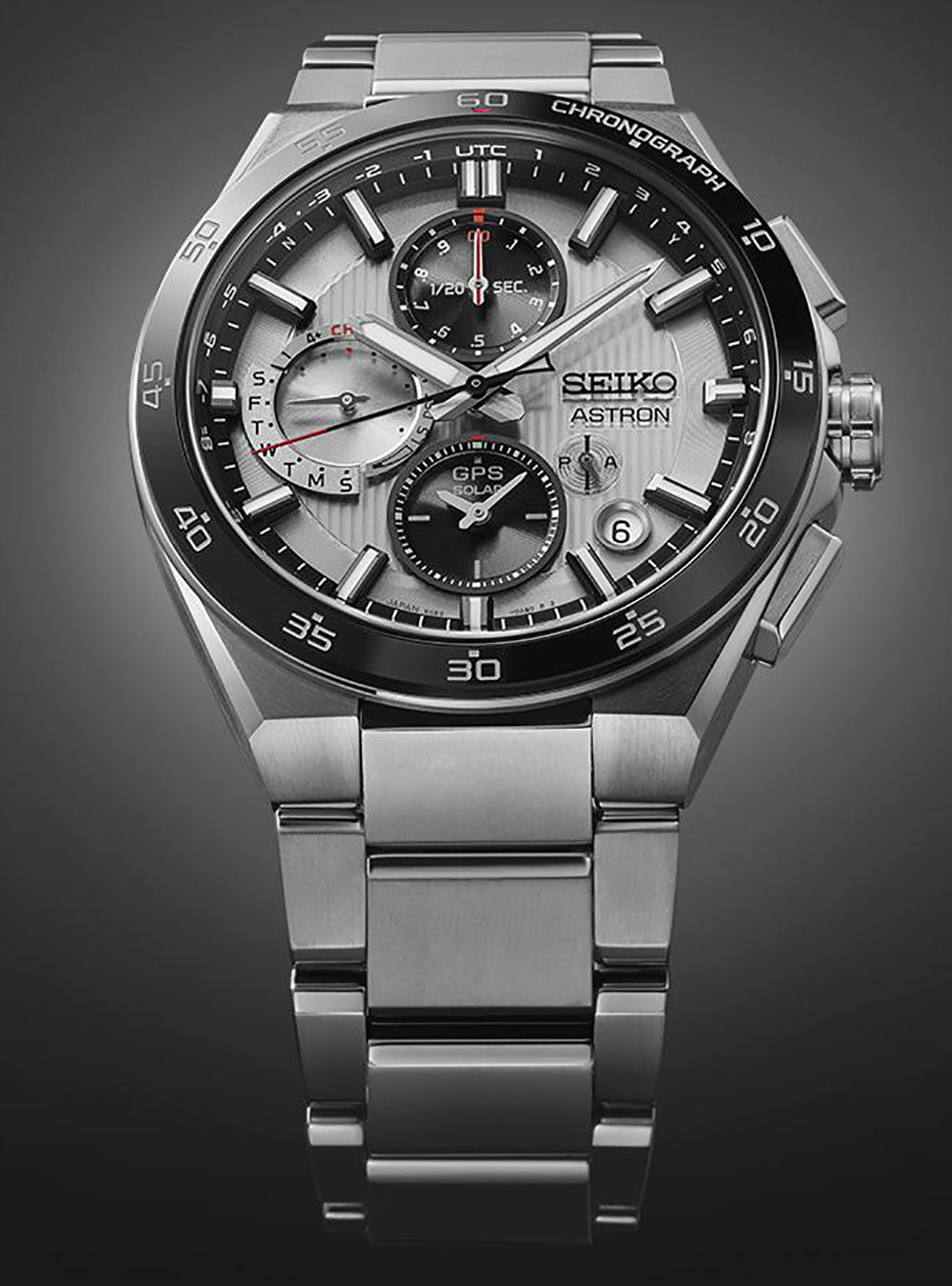SEIKO WATCH ASTRON NEXTER 'SILVER NIGHT' 5X GPS SOLAR CHRNOGRAPH