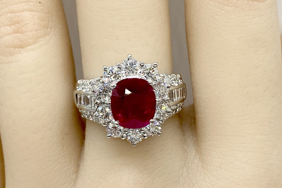 Ruby Pt900ルビー ダイヤモンドリング (NO.128881) – JEX宝石