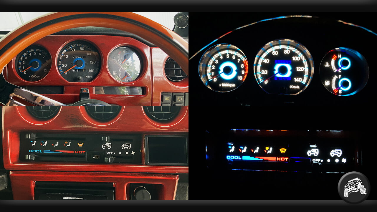 ジムニー（JA12,JA22,JB32）の『ELメーターパネル』＋『ELエアコン