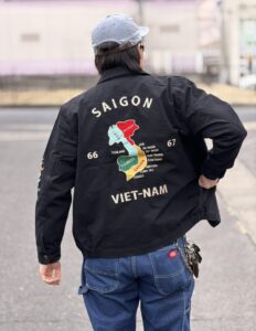 ベトジャン ブラック M L XL 2XL XXL 福 虎 ベトナムジャケット