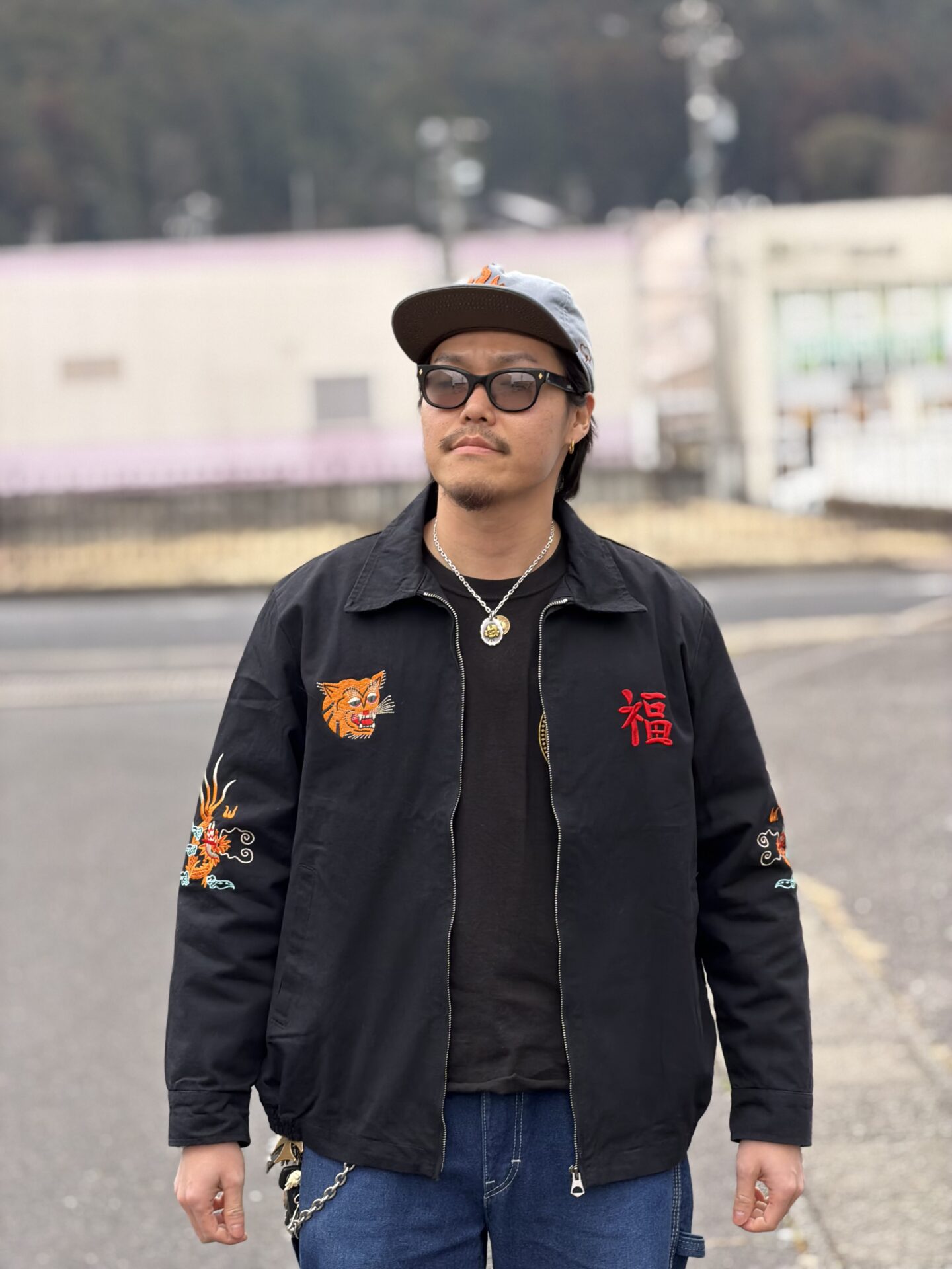 ベトジャン ブラック M L XL 2XL XXL 福 虎 ベトナムジャケット