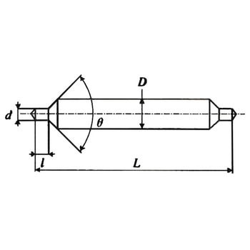 強ねじれ溝A形90°センタ穴ドリル CE-Q YAMAWA(ヤマワ/弥満和製作所