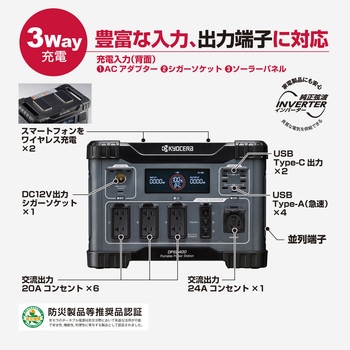 DPS2400 ポータブル電源 京セラインダストリアルツールズ バッテリー