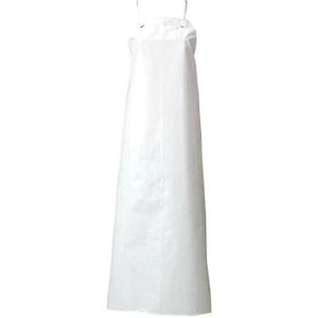 785M ウレタンエプロン胸付 オカモト[安全靴・作業靴] ホワイト色 幅