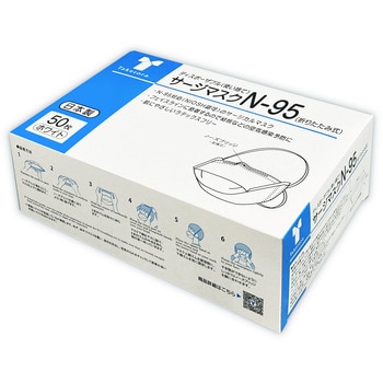 76073 サージマスクN-95(折りたたみ式) 竹虎 50枚入 サイズM - 【通販