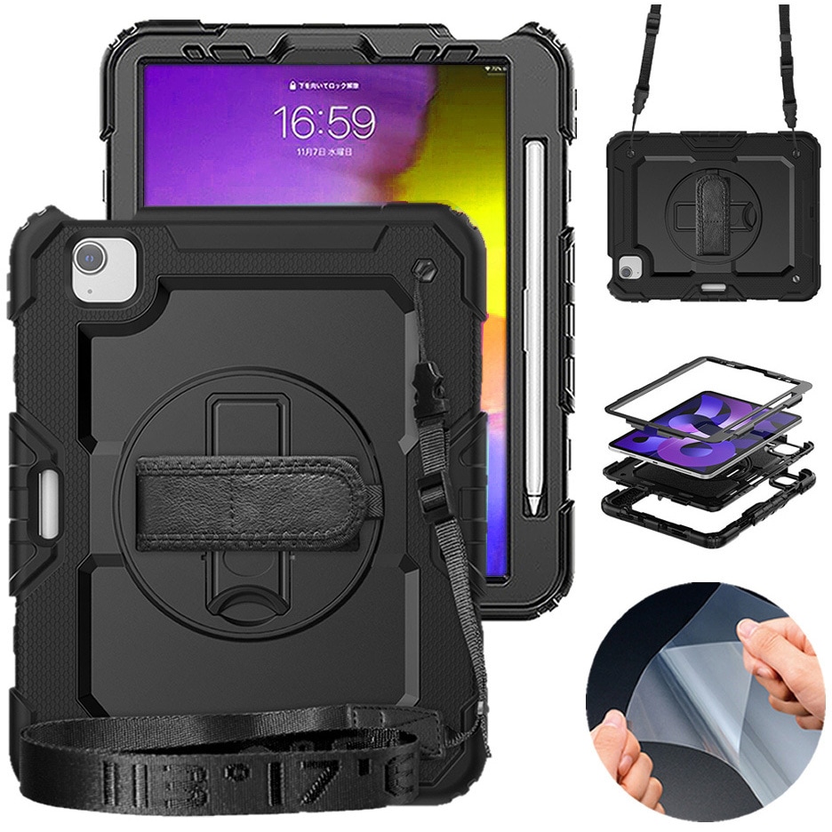 mat-spcase-ipadair109 iPad ケース 耐衝撃 と 保護フィルム セット