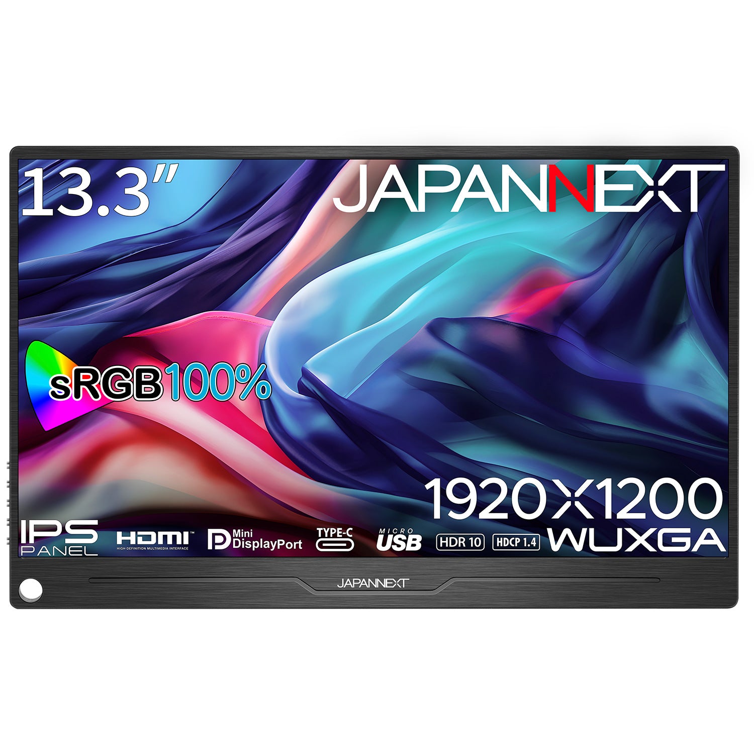 JAPANNEXT 13.3インチ IPSパネル搭載 WUXGA(1920x1200)解像度 モバイル