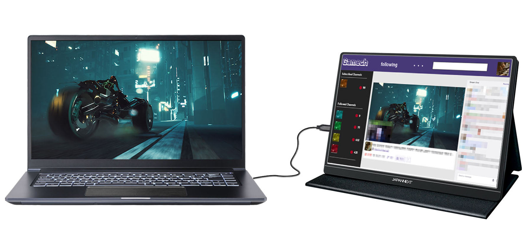 JAPANNEXT 13.3インチ フルHD(1920x1080)解像度 モバイルモニター JN