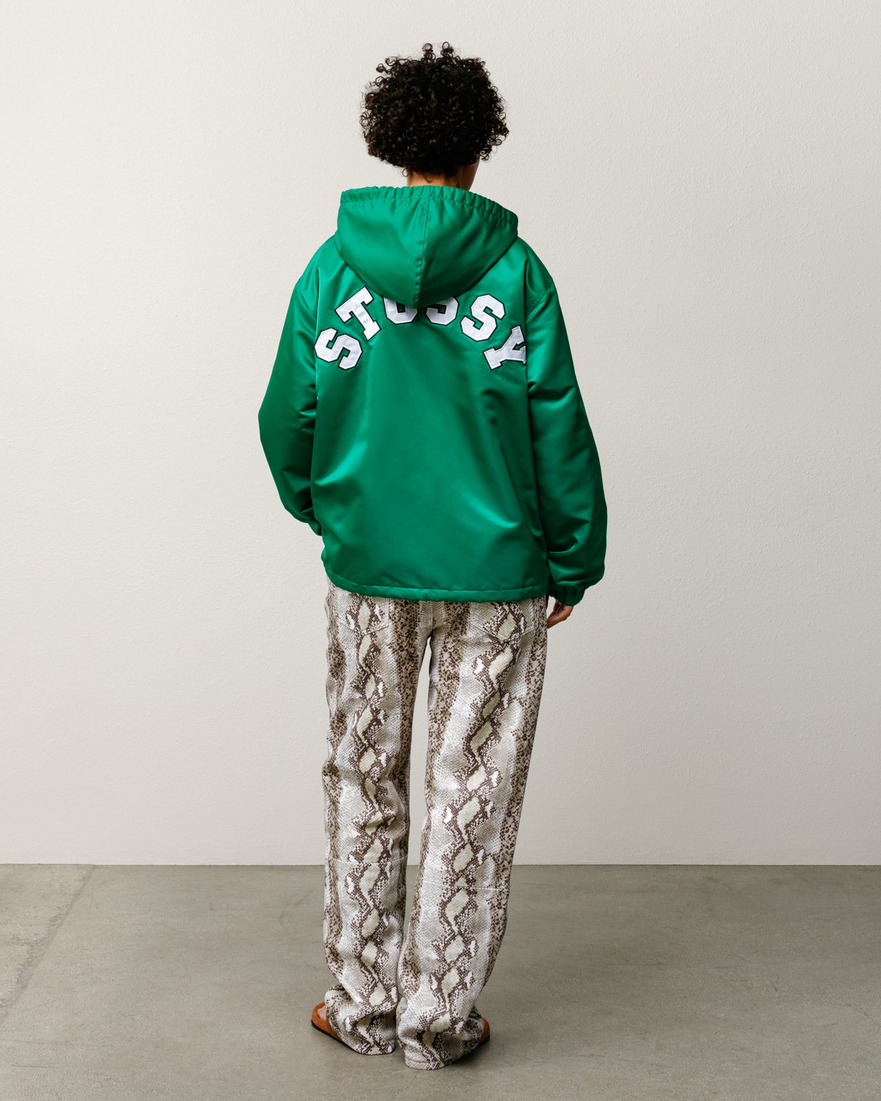 Hooded Coaches Jacket – Green | Outerwear | Stüssy Japan