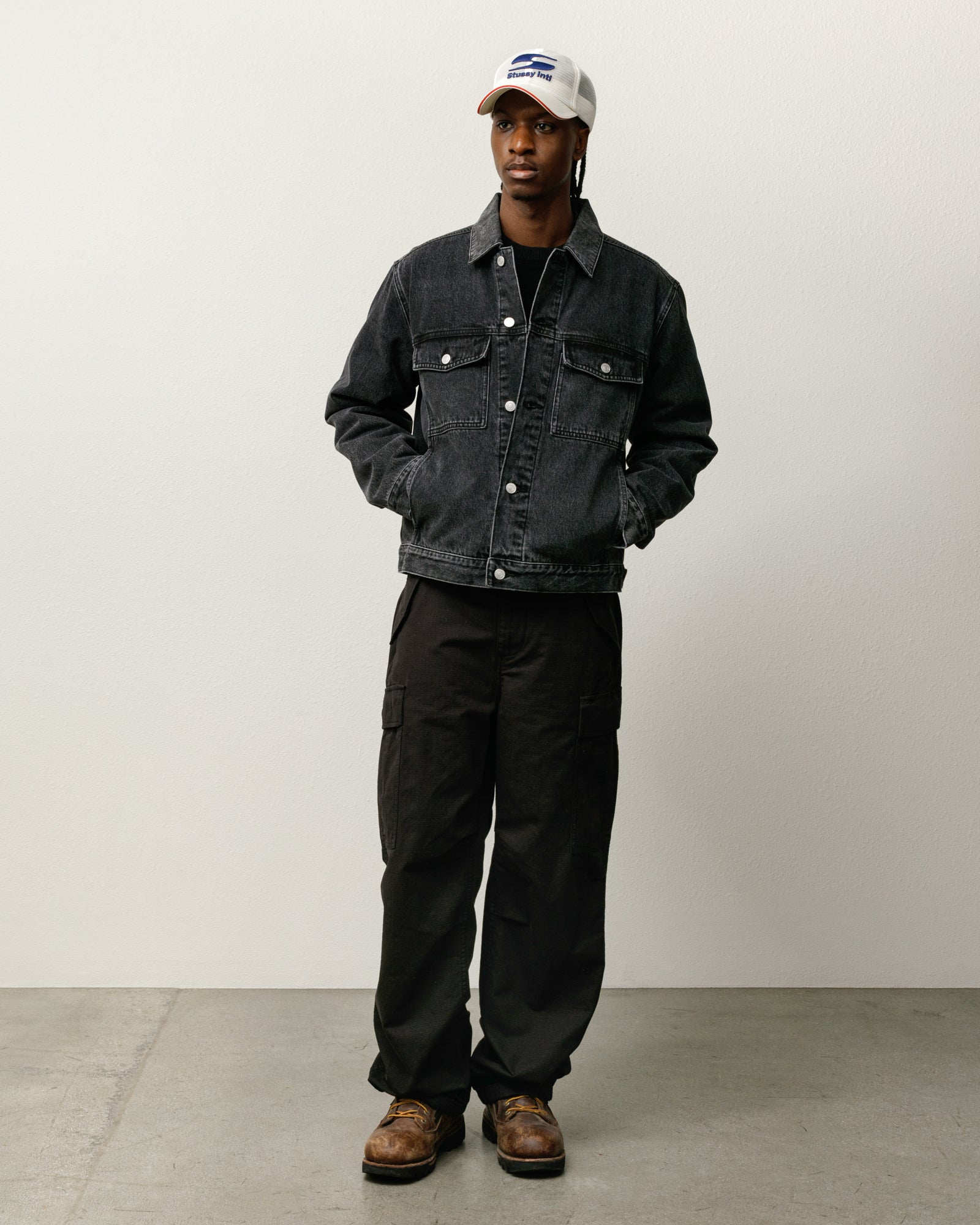 Lined Denim Trucker – Vintage Black | Outerwear | Stüssy Japan
