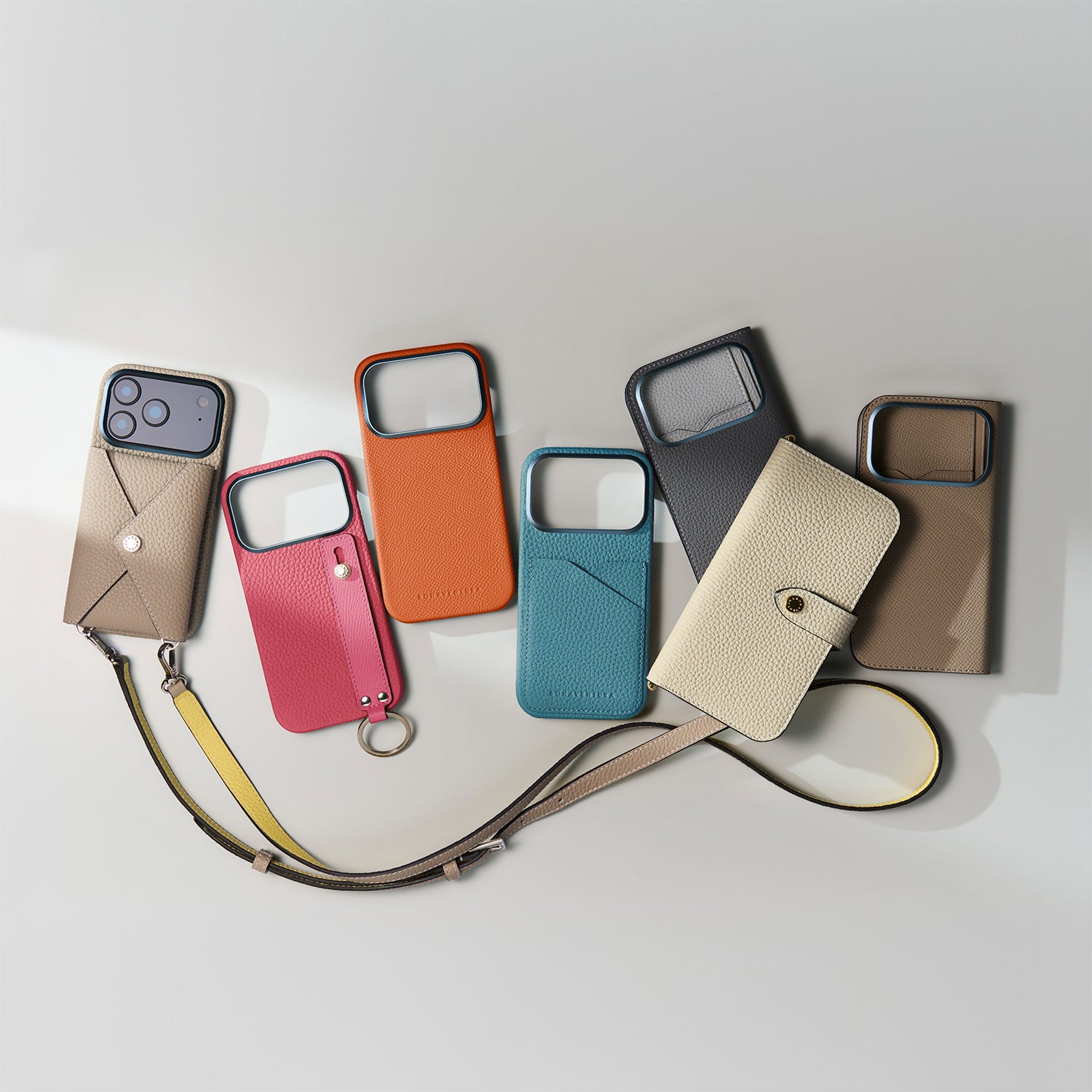 iPhone 17) バックカバーケース シュリンクレザー