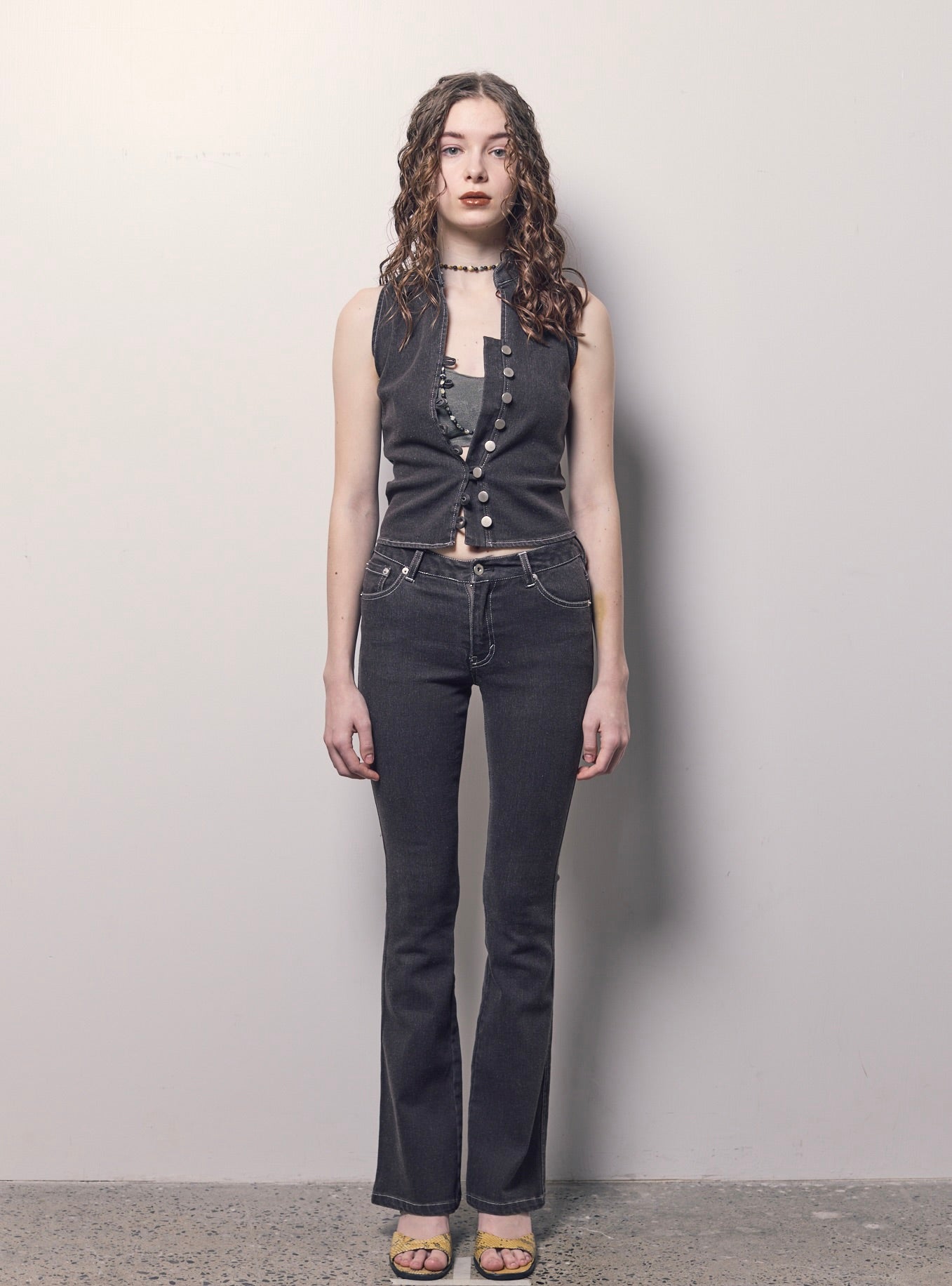 Stitched Flare Denim Pants – JUEMI