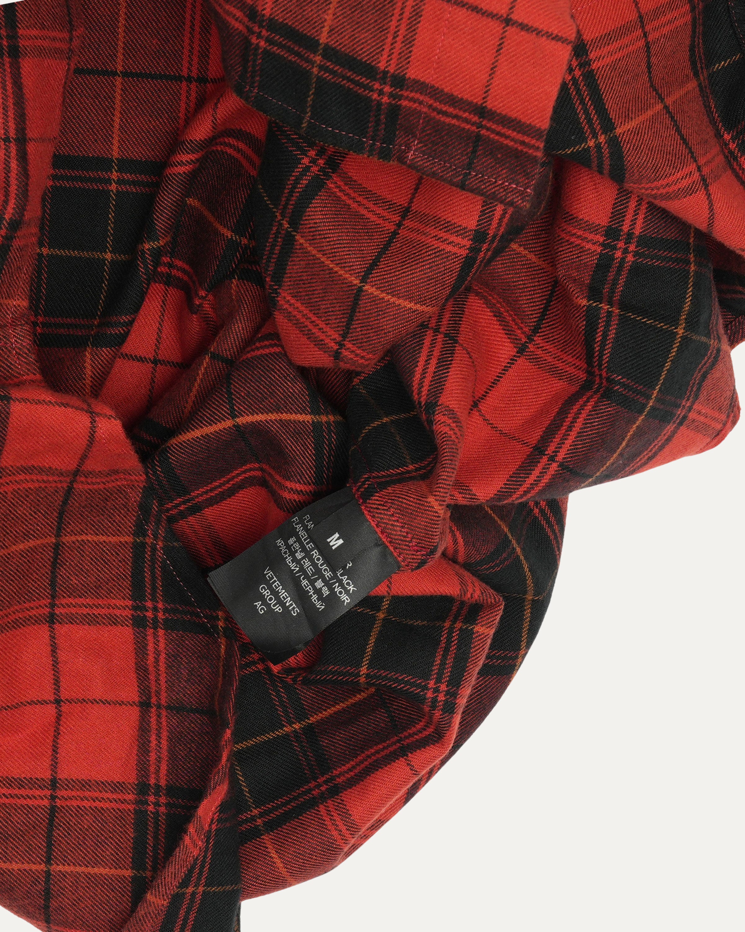 Vetements Anarchy Checkered Flannel Shirt – Justin Reed