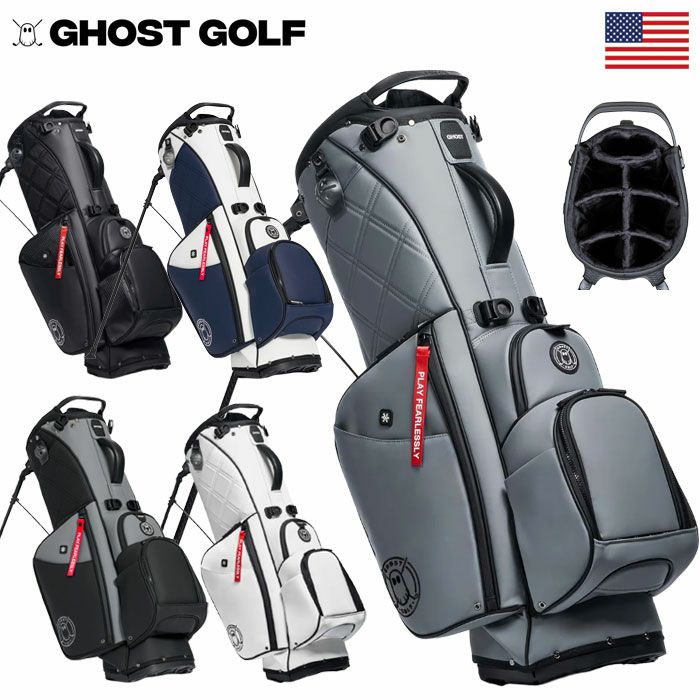 マルボン Malbon Golf キャディバッグ Evergreen Stand Bag ブラック 5