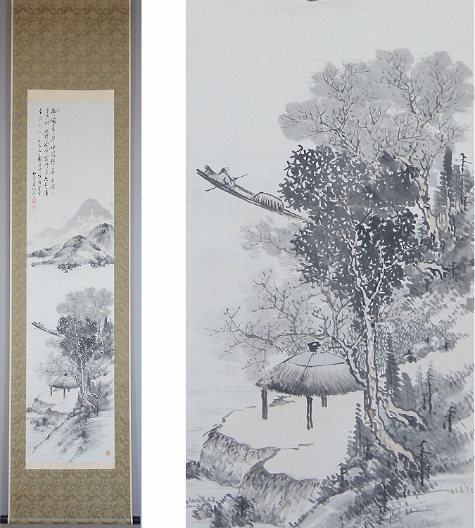 松浦朴堂 南画山水 | 掛軸(掛け軸)販売／表装ご依頼は掛軸いっぷく掛軸