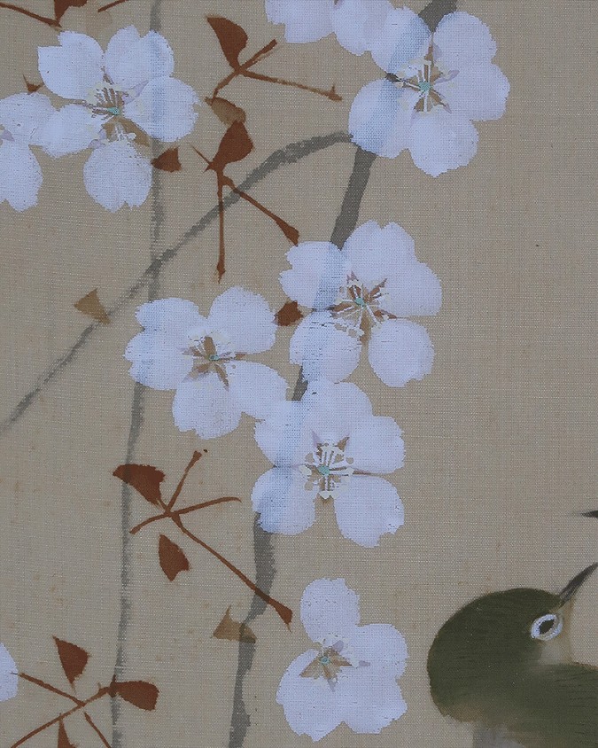 山田耕雲 糸桜小禽 | 掛軸(掛け軸)販売／表装ご依頼は掛軸いっぷく掛軸
