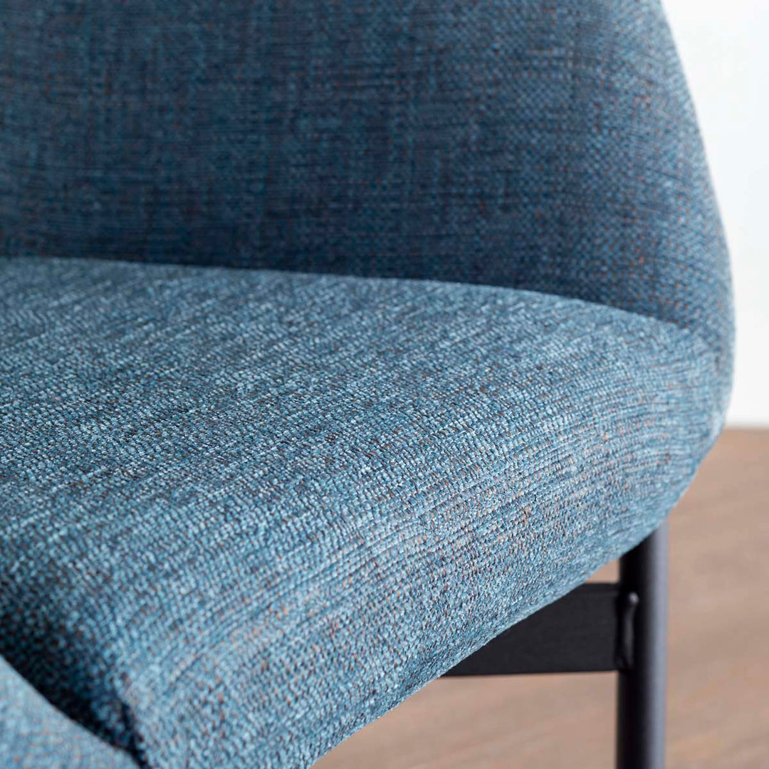 Plump Lounge Chair Grayish blue × Steel – KANADEMONO