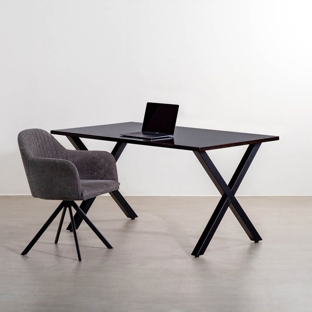 THE TABLE / ラバーウッド ブラックブラウン × Black Steel – KANADEMONO