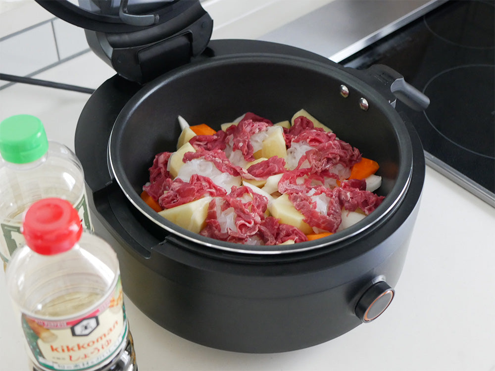 AINX/アイネクス＞全自動調理スマートオートクッカー ブラック