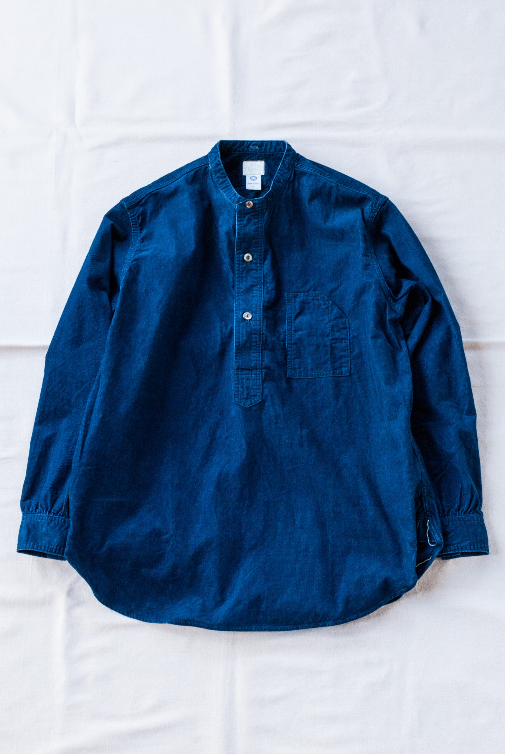 Post O'Alls Band Collar Shirt Classic Chambray Indigo | kado〔カド