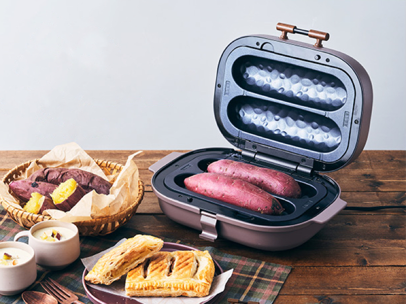 ドウシシャから「焼き芋メーカー」挟んで焼くだけで美味しく - 家電 Watch