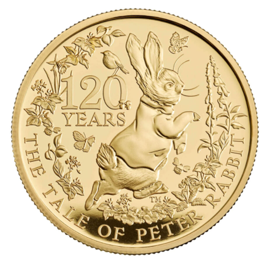 26年2月25日最新】ピーターラビット100周年記念金貨 買取価格相場