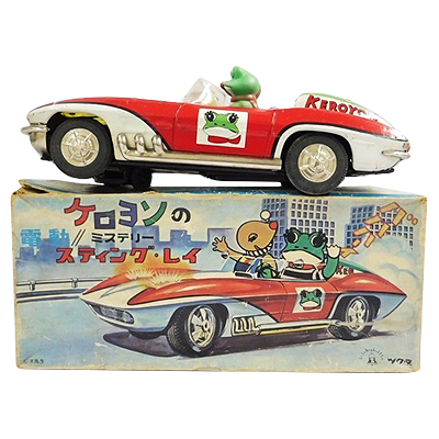 参考価格】ツクダ ブリキ ケロヨンの電動 ミステリー スティング・レイ