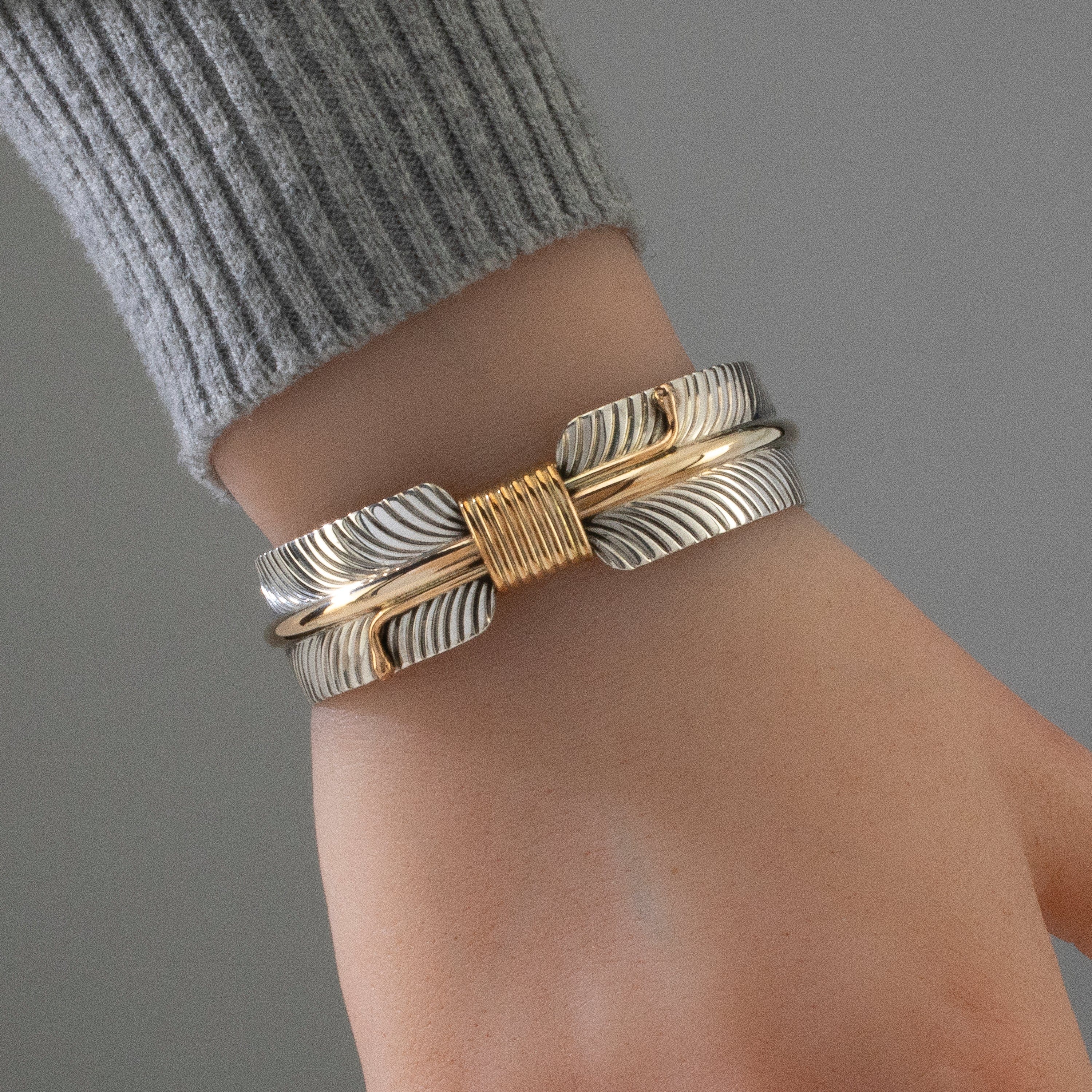 KALIFANO | Authentic Navajo Native Made 12K Gold Fill & 925 Silver