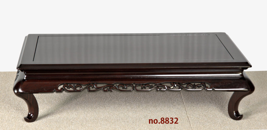 花台: 紫檀 史郎作 唐草 1.6尺 平台 大阪唐木指物工芸 no.8832 / 唐木