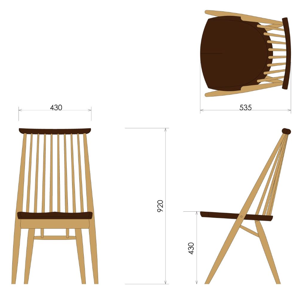 CIVILチェア CC71A(オーク) – 柏木工株式会社オンラインストア