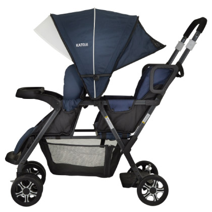 KATOJI 二人乗りベビーカー 『二人でゴー』 後席＋キッズボードで座っ