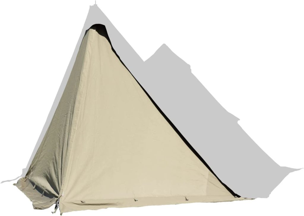 BUNDOKソロティピー1TC用のフロントウォールを使って冬キャンプを