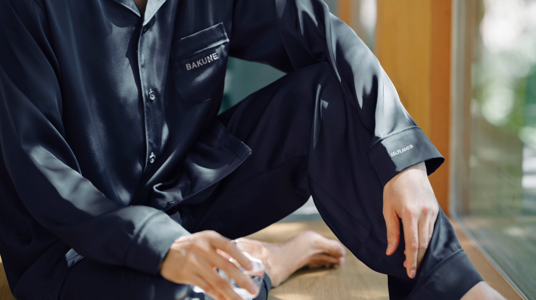 BAKUNE パジャマ サテン / 長袖シャツ_25FW | TENTIAL公式オンラインストア