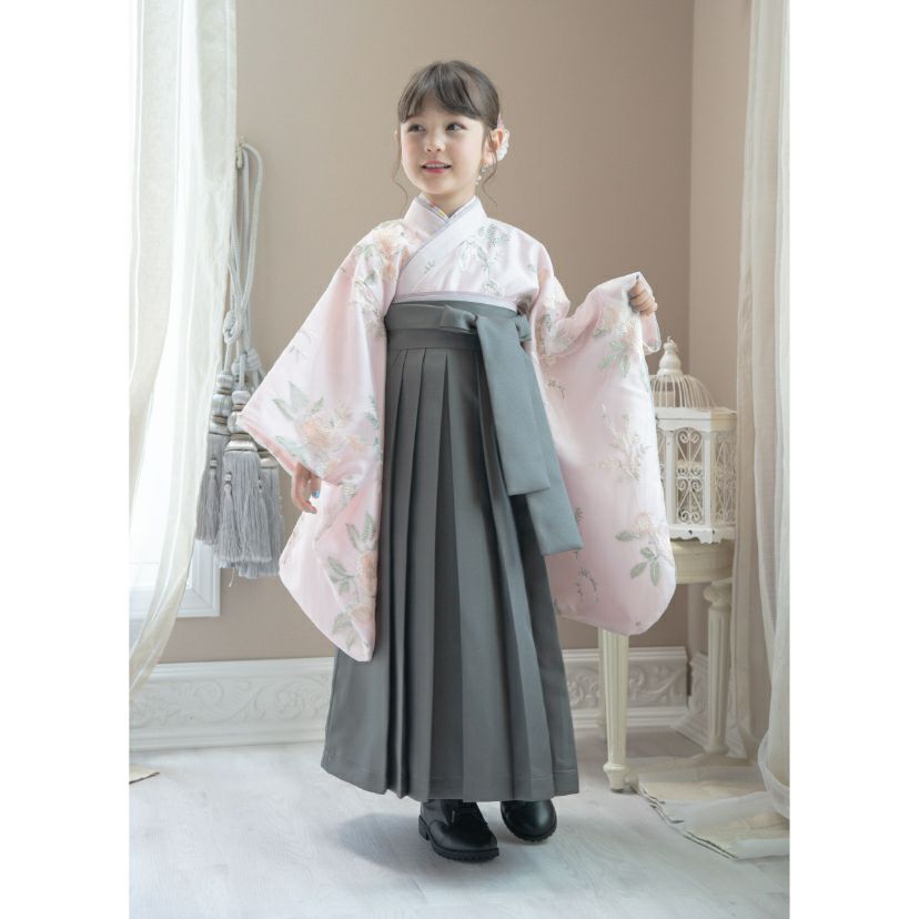 送料無料【卒服最終セール超目玉】卒業式袴 花柄刺繍チュールレース袴