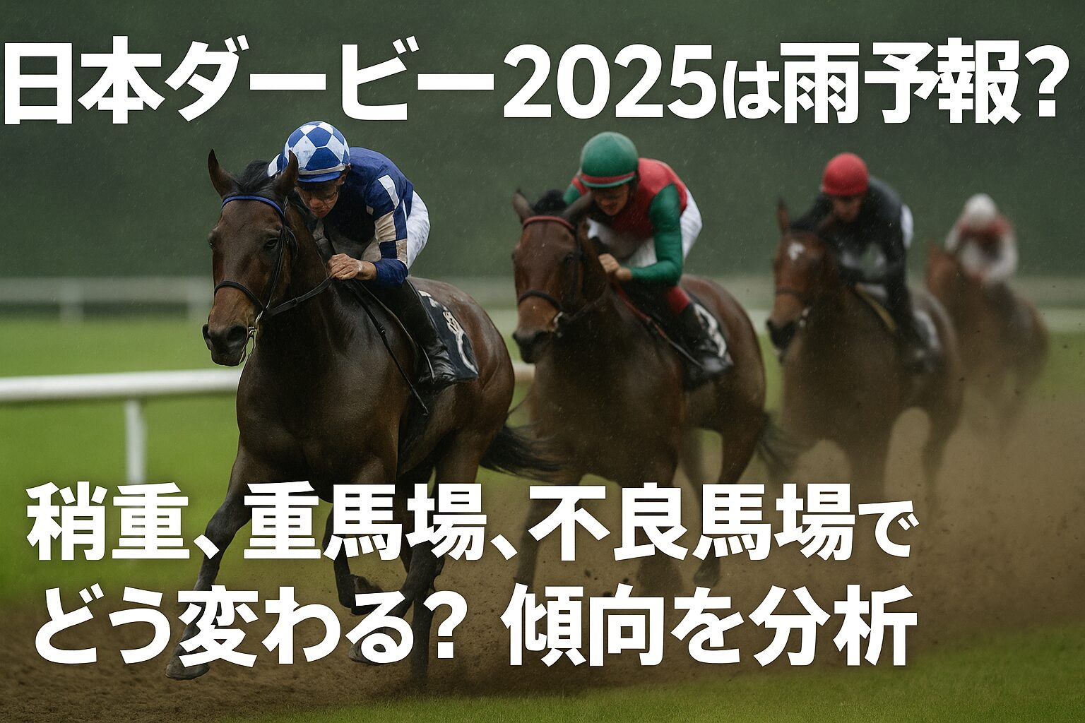 日本ダービー2025は雨予報？稍重、重馬場、不良馬場でどう変わる？傾向