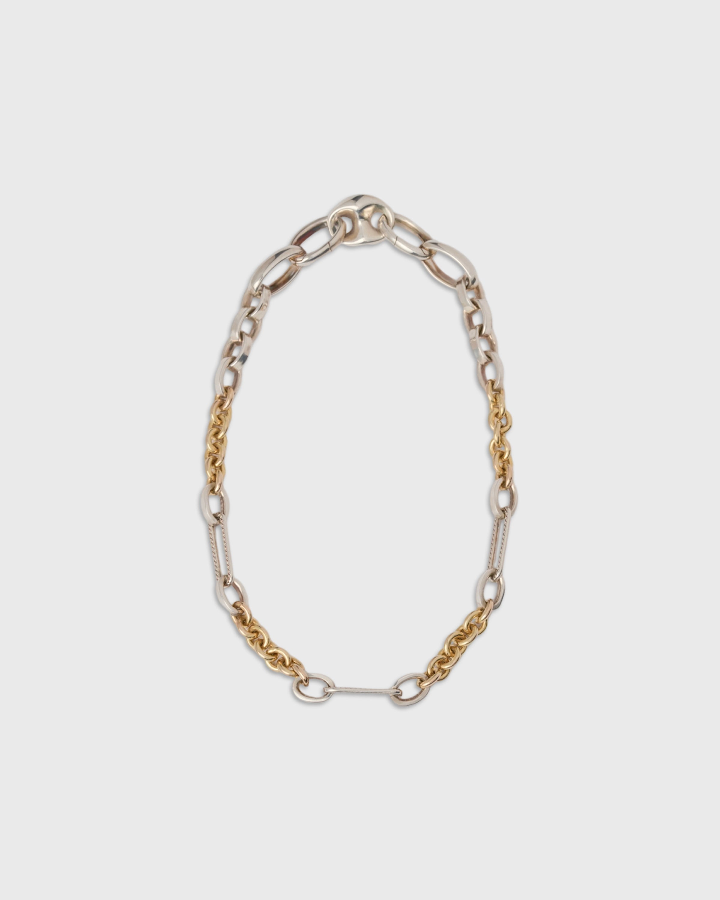 Garden of eden 24SS-094,9K Royal Gold Mix Chain Bracelet, Silver