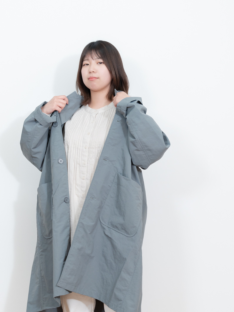 Nylon soutien collar coat BLUE│KEYMEMORY鎌倉KEYMEMORY BLOG | 鎌倉
