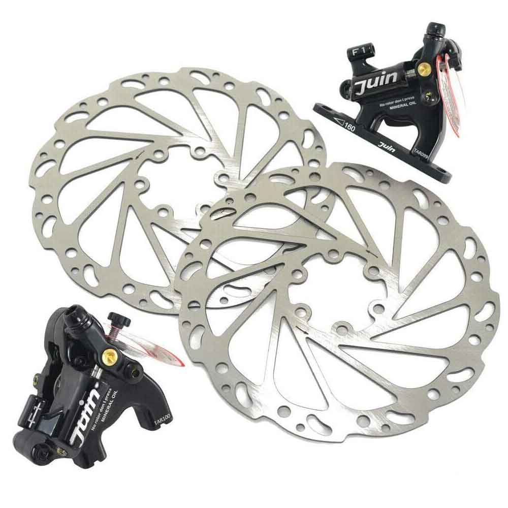 Juin Tech F1/M1 Hydraulic Cable Pull Disc Brake Set - Flat/Post