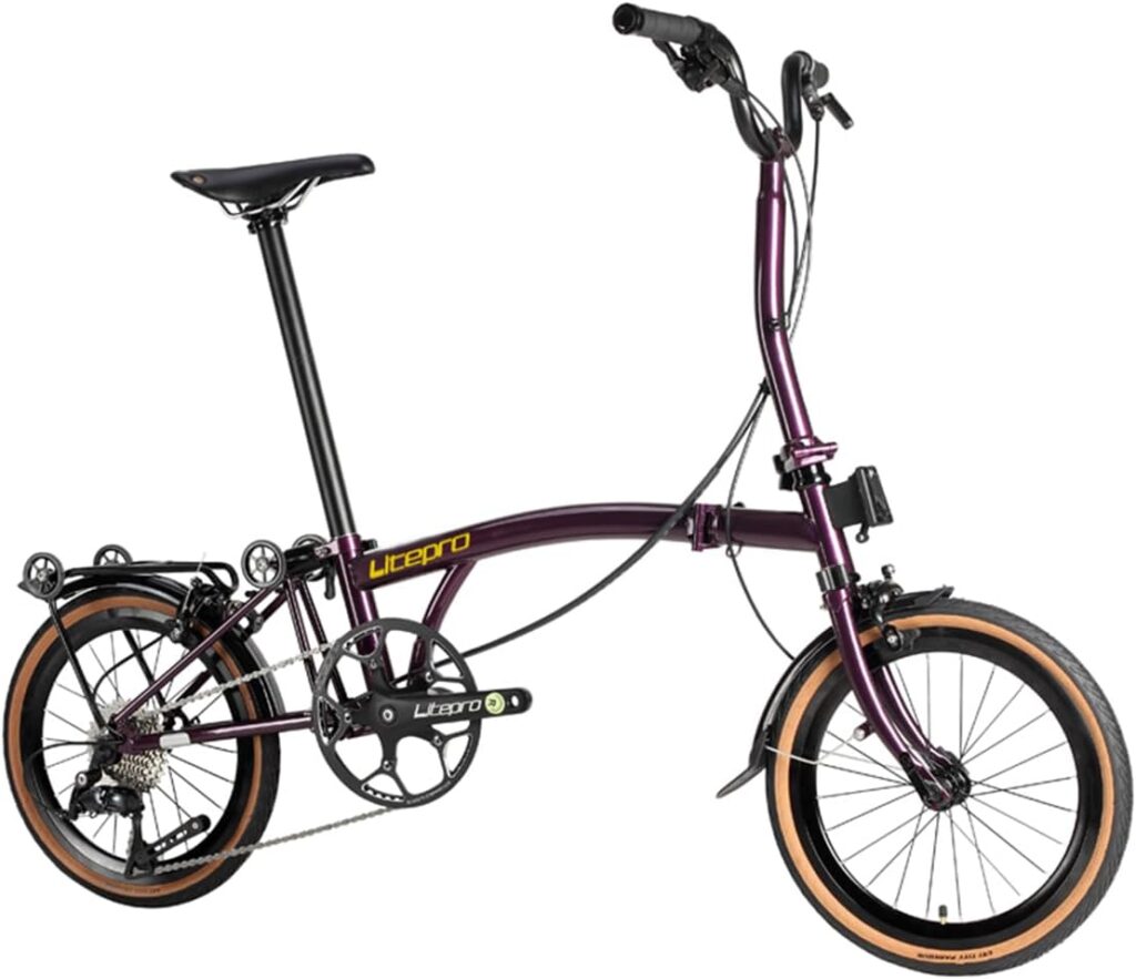 5万円のブロンプトンw】クロモリ・リア8速 16インチ折りたたみ自転車