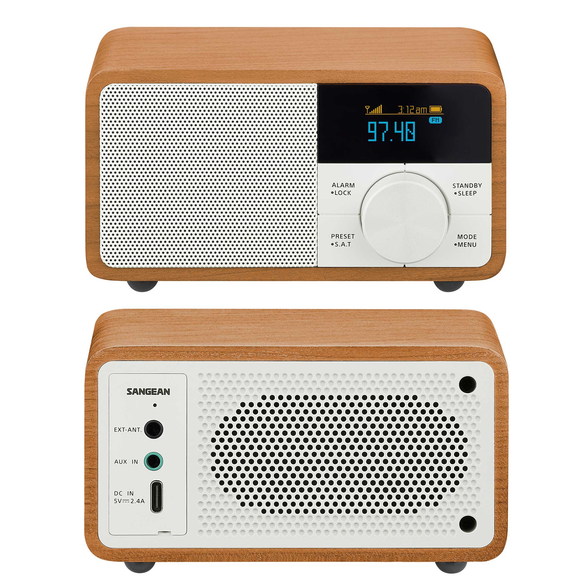 Sangean WR-305OLEDディスプレイ搭載FMラジオ・Bluetoothスピーカー