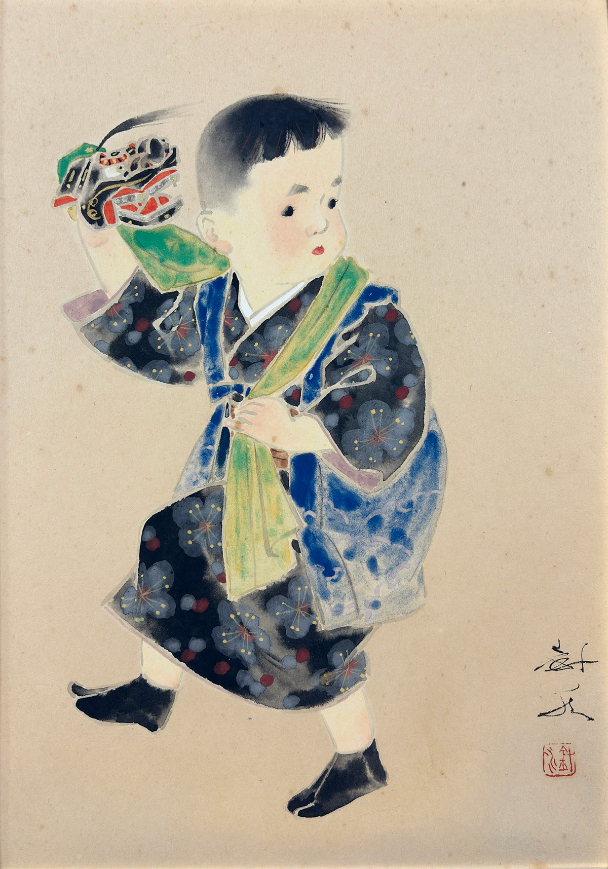 童子｜額（4号）｜新・古美術 高美堂（こうびどう）｜掛軸販売・通販