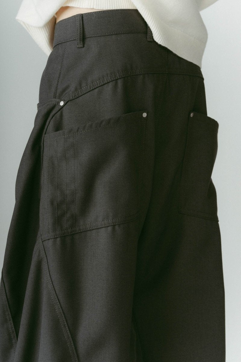 tuck design denim pants/gray | KNUTH MARF