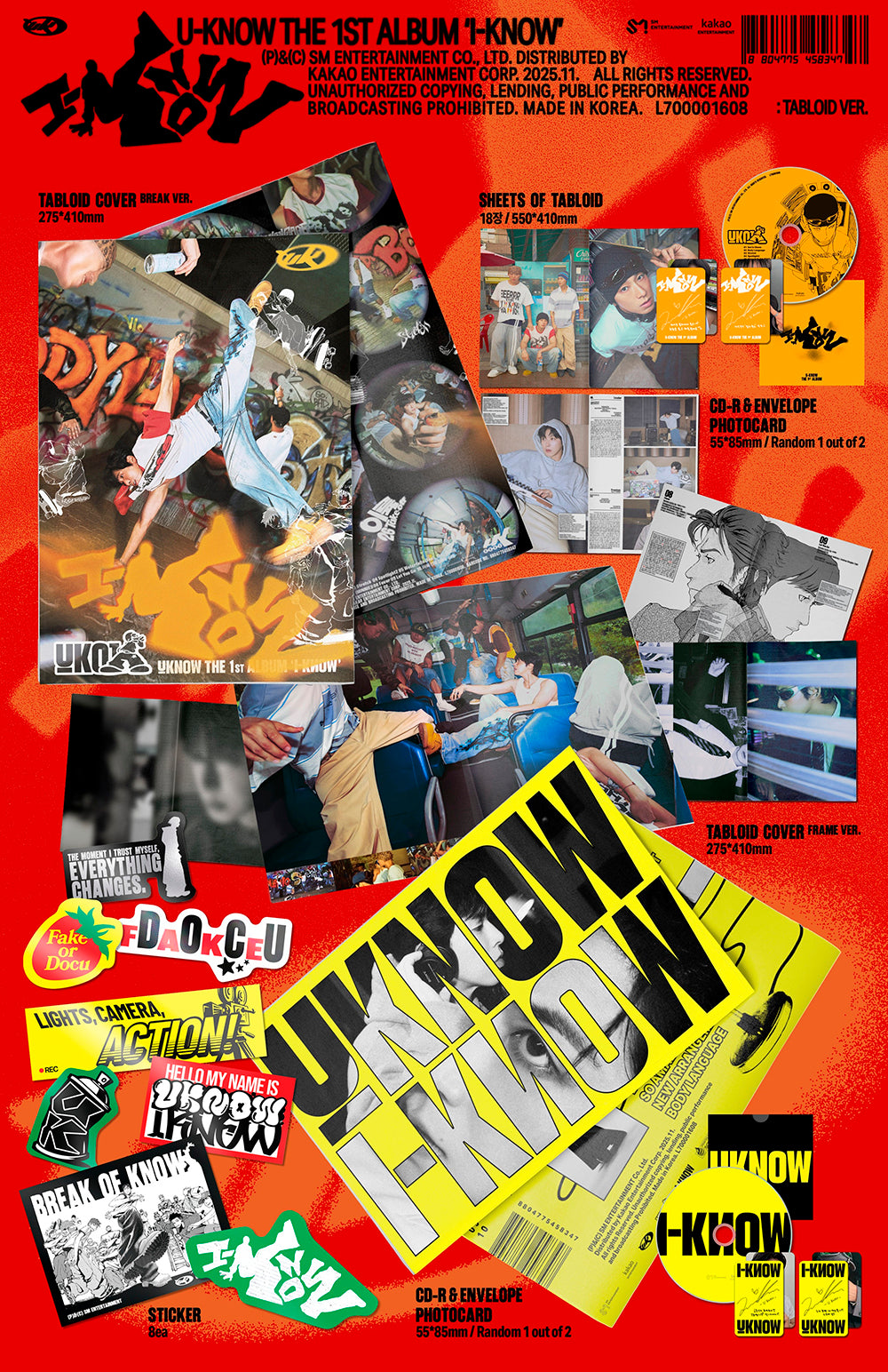 U-KNOW - I-KNOW [1st Album - Tabloid Ver.] - K PLACE