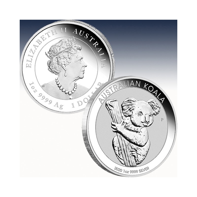 1 x 1 Oz Silbermünze 1$ Australien 